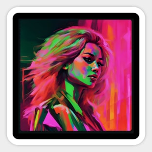 masterpiece epic retrowave art Sticker